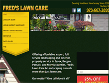 Tablet Screenshot of fredslawncarenj.com